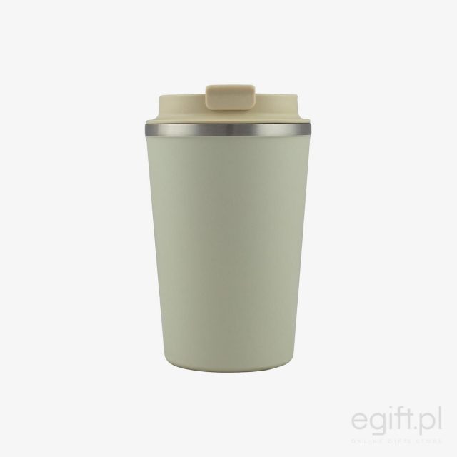 Kubek na kawę na wynos beżowy