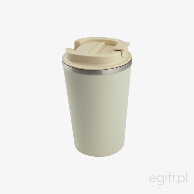 Alternative view of Kubek na kawę na wynos beżowy